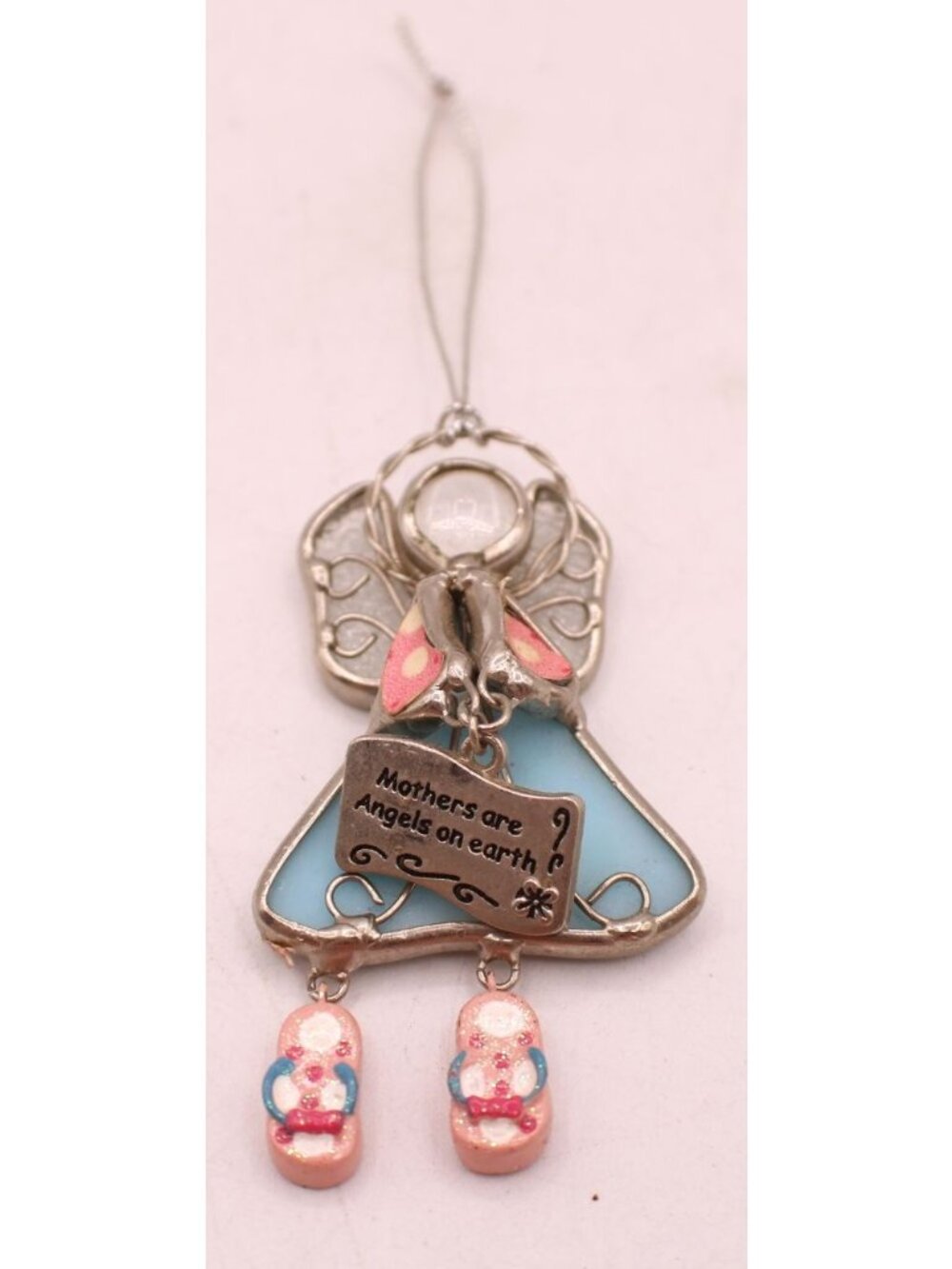 Ganz Stain Glass Pewter Angel Ornament Mothers Are Angels On Earth Hanging Charm